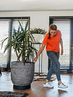 Кашпо Capi nature rib nl planter ball anthracite D54 H52 см