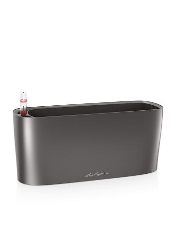 Кашпо Lechuza Delta 10 антрацитовый металлик