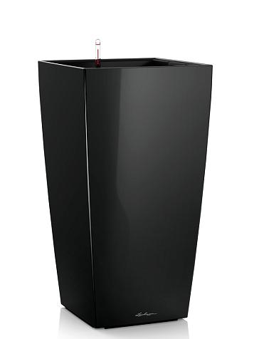 Кашпо Lechuza Cubico 40 черный лакированный