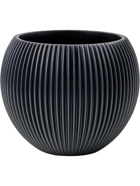 Кашпо Capi nature groove special vase ball graphite grey Кашпо Capi nature groove special vase ball graphite grey