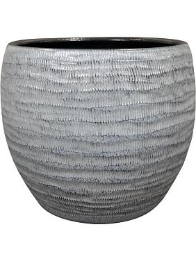 Кашпо Manuel pot shiny grey