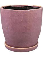 Кашпо с поддоном Vivi pot with saucer mauve D20 H19 см