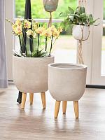 Кашпо Ruth pot sand (набор 2 шт) D32 H41 см