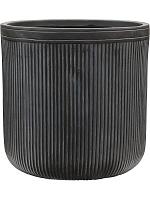 Кашпо Baq vertical rib cylinder anthracite D40 H40 см Кашпо Baq vertical rib cylinder anthracite D40 H40 см