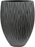 Кашпо Wave bond m, charcoal cement D48 H62 см