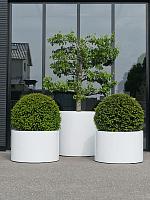 Кашпо Fiberstone jumbo max l glossy white D90 H90 см