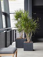 Кашпо Baq raindrop cube anthracite L40 W40 H36 см