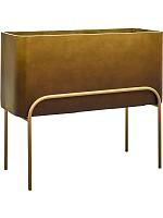 Кашпо Baq gradient elevated rectangle high matt honey ( + подставка на ножках) L82 W34 H69 см