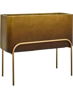 Кашпо Baq gradient elevated rectangle high matt honey ( + подставка на ножках)