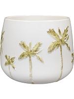 Кашпо Palm pot white D21 H17 см Кашпо Palm pot white D21 H17 см