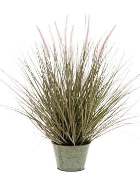 Трава Слоновая в цинковом горшке искусственная