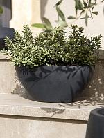 Кашпо Fiberstone dorant xs matt black L32 W13 H13 см