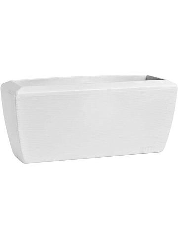 Кашпо Capi arc granite planter rectangle white