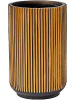 Кашпо Capi nature groove vase high black gold D14 H22 см Кашпо Capi nature groove vase high black gold D14 H22 см