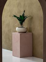 Кашпо Grigio low balloon antique white D95 H44 см