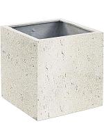 Кашпо Grigio cube with wheels antique white L50 W50 H50 см Кашпо Grigio cube with wheels antique white L50 W50 H50 см