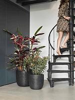 Кашпо Capi nature rib nl planter ball black D43 H41 см Кашпо Capi nature rib nl planter ball black D43 H41 см