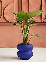 Кашпо Premium amber roll low royal blue D43 H40 см