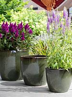 Кашпо Rico pot green (набор 3 шт) D36 H33 см