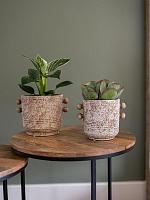 Кашпо Sophia pot sand D10 H12 см