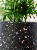 Кашпо Tina pot terrazo black D18 H15 см