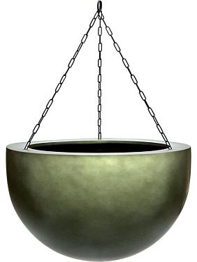 Кашпо подвесное Baq gradient hanging bowl matt forest green