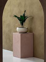 Кашпо Grigio low balloon antique white D73 H33 см