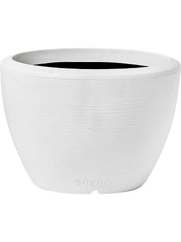 Кашпо Capi arc granite planter ball white