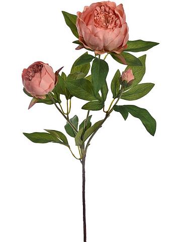 Пион розово-оранжевый искусственный Пион розово-оранжевый искусственный