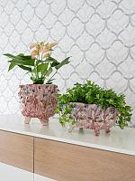 Кашпо Irene planter pastel pink L26 W18 H13 см