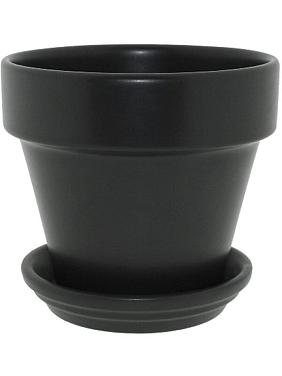 Кашпо с поддоном Urbann pot & saucer matt anthracite Кашпо с поддоном Urbann pot & saucer matt anthracite