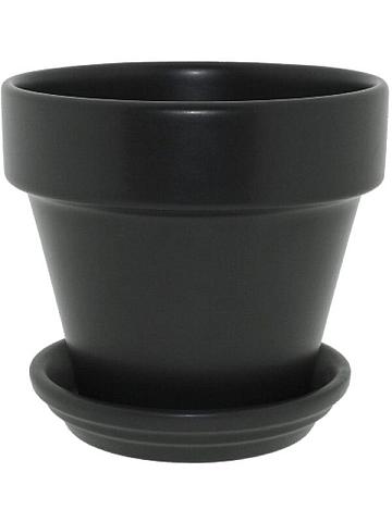 Кашпо с поддоном Urbann pot & saucer matt anthracite