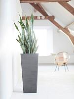 Кашпо Ecopots rotterdam high 70 grey L32 W32 H70 см