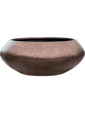 Кашпо Baq metallic silver leaf bowl ufo matt coffee Кашпо Baq metallic silver leaf bowl ufo matt coffee