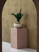 Кашпо Grigio low balloon antique white D55 H25 см