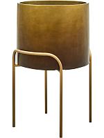 Кашпо Baq gradient elevated cylinder high matt honey ( + подставка на ножках) D50 H76 см