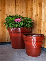 Кашпо Ashley pot deep red D80 H71 см