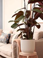 Кашпо Vibes fold round silky white D30 H27 см