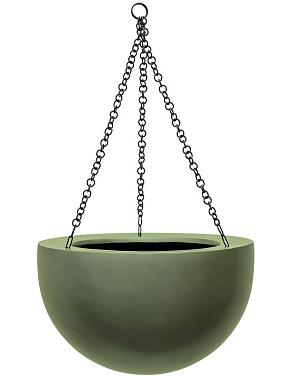 Кашпо подвесное Baq gradient hanging bowl matt forest green