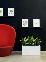 Кашпо Fiberstone jort s matt white L80 W30 H40 см