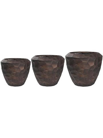Кашпо Cascara pot bronze (набор 3 шт)