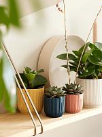 Кашпо Vibes fold round mini delicate pink D7 H6.5 см