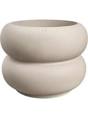 Кашпо Premium amber roll low beige