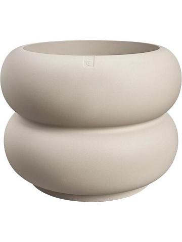 Кашпо Premium amber roll low beige