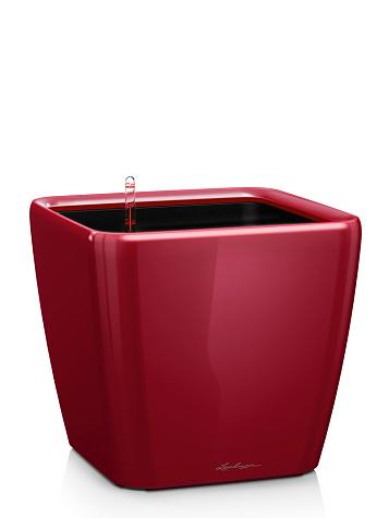 Кашпо Lechuza Quadro LS 35 красный лакированный