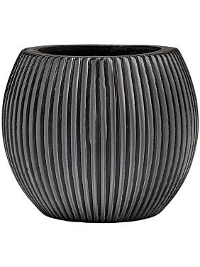 Кашпо Capi nature groove vase ball black Кашпо Capi nature groove vase ball black
