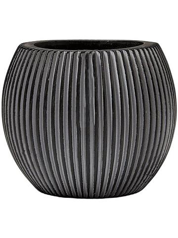 Кашпо Capi nature groove vase ball black Кашпо Capi nature groove vase ball black