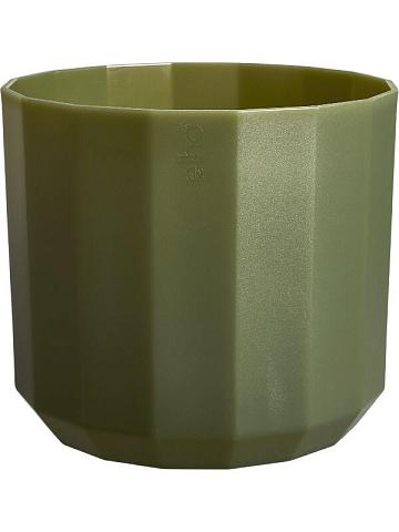 Кашпо Facet round forest green