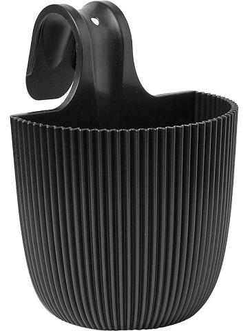 Кашпо Capi nature groove made with balcony hanger textile black Кашпо Capi nature groove made with balcony hanger textile black