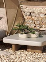 Кашпо Milos nano low planter (stone feeling) L36 W27 H8 см